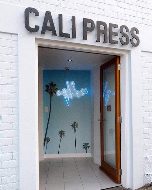 Cali Press store LED neon sign