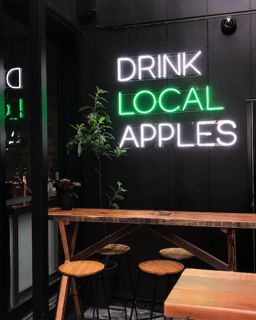 Eat local LED neon sign