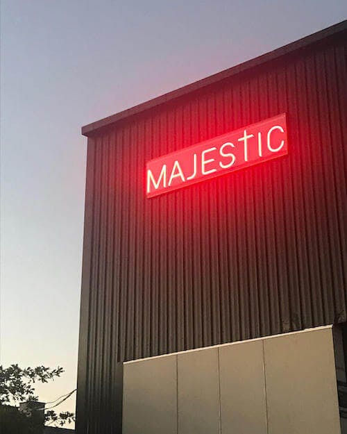 Majestic store LED neon sign