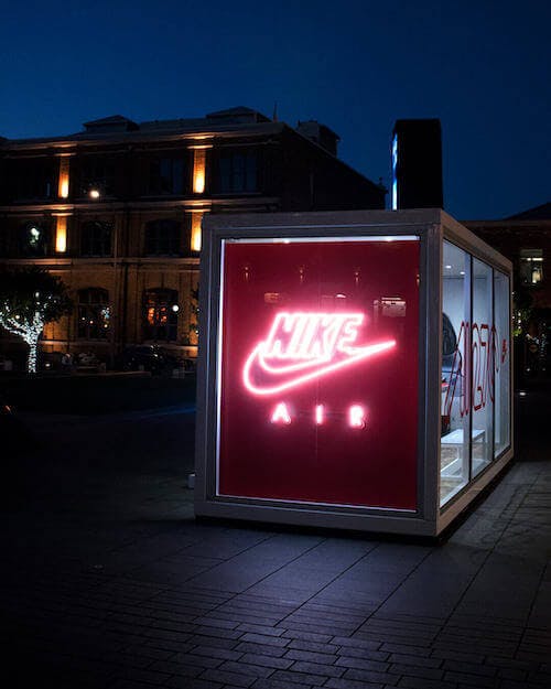 Nike brand LED neon sign